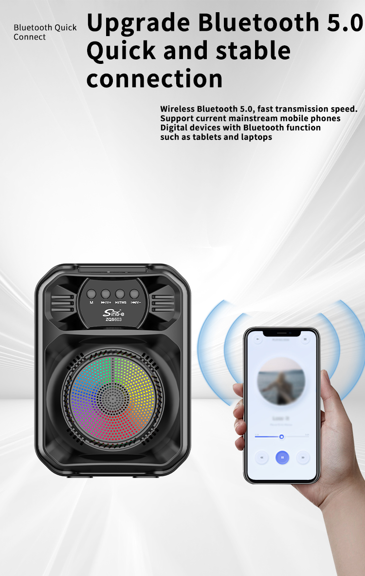upgrade Bluetooth 5.0, quick and stable, connection